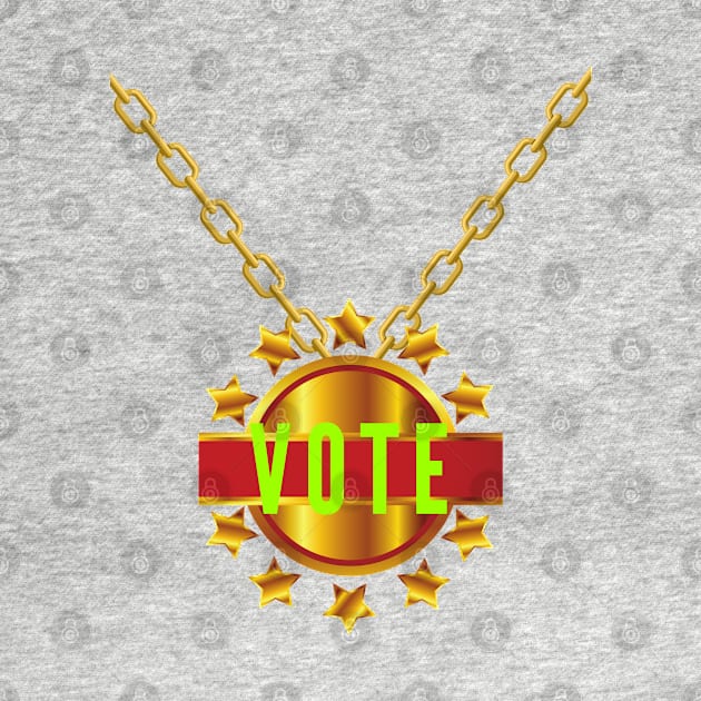 vote necklace - vote neklace gold - vote neklace political by OrionBlue